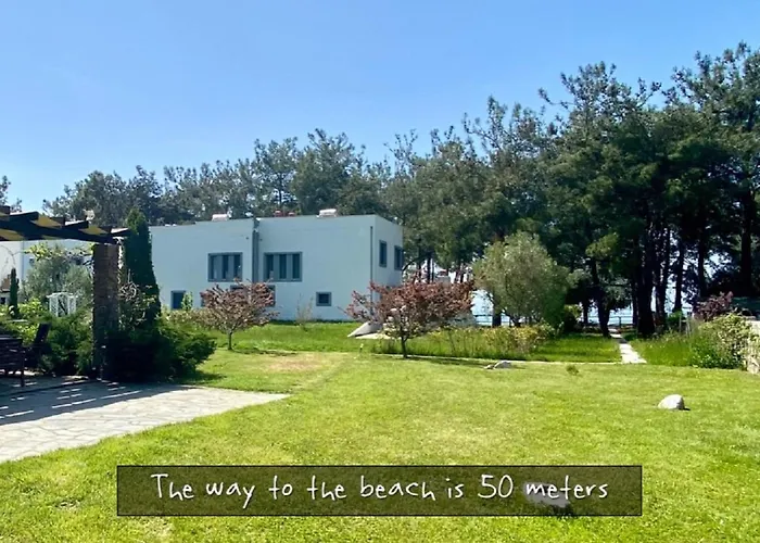 Villa Aspri Petra Rachoni - 3 Bedrooms 7 Guests Skala Rachoni (Thasos)